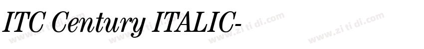 ITC Century ITALIC字体转换